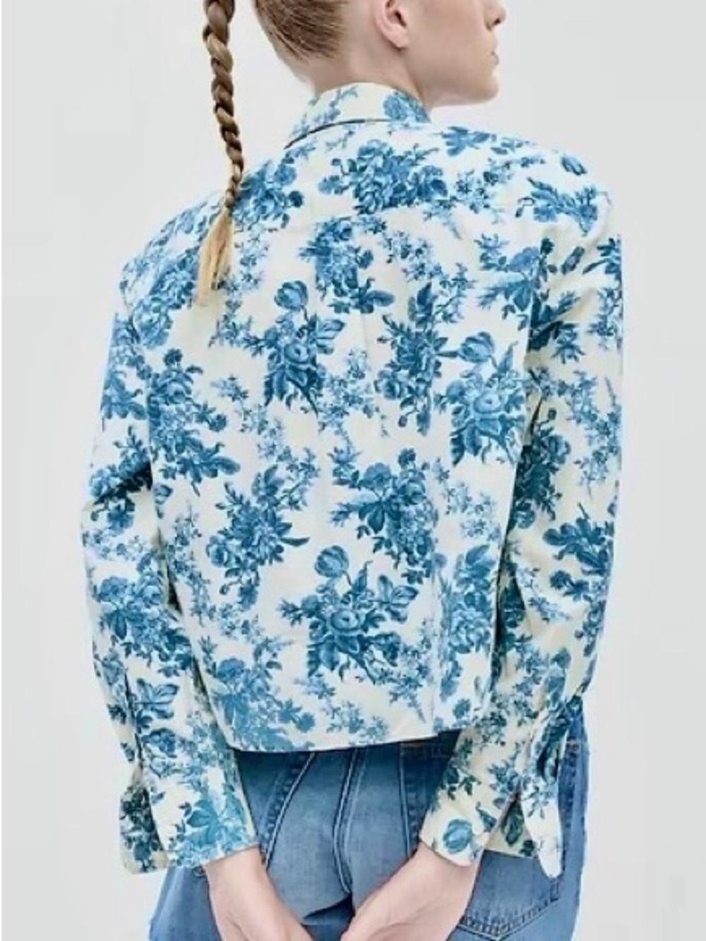 GAP & Loveshackfancy collab 100% Organic Cotton Cropped Shirt